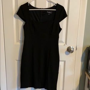 Black Cap Sleeve Dress